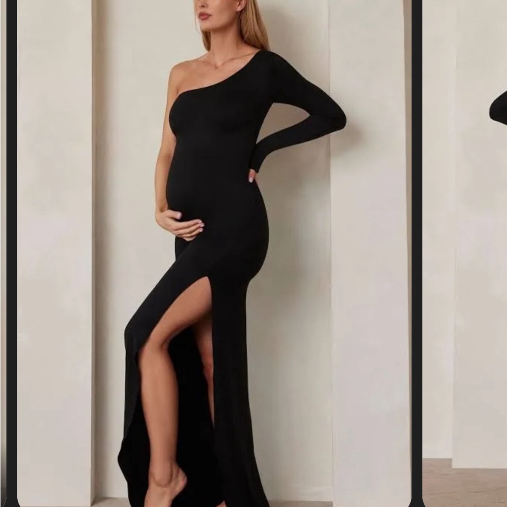 Elegant Black One-Shoulder Dress